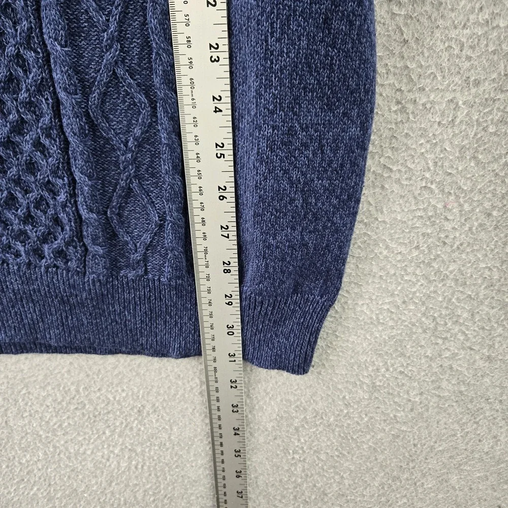 Club Room Men‎ Sweatshirt XL Blue Colorblock Cable Knit Long Sleeve NWT